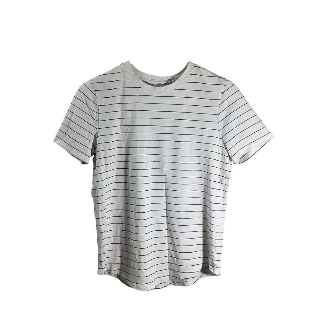 lululemon athletica White Striped Tee